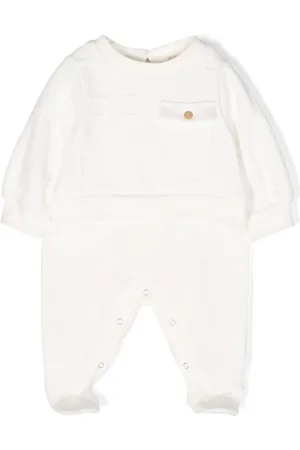 Elisabetta Franchi La Mia Bambina purl-knit cotton shorts set - White