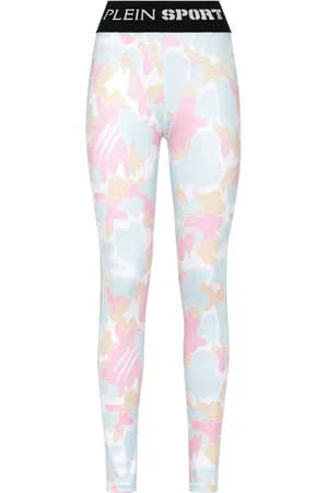 Philipp Plein Camouflage-print logo-waistband leggings