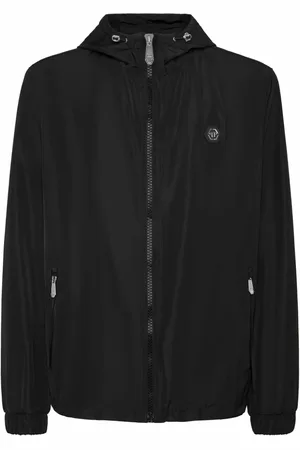 Philipp Plein Logo-patch hooded windbreaker