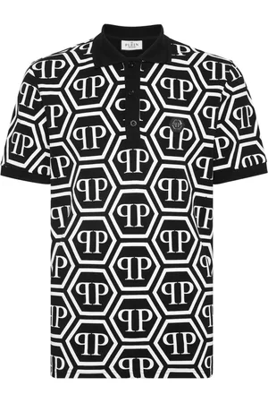 Philipp Plein Monogram-print cotton polo shirt