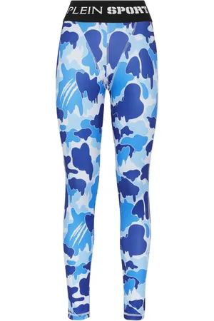 Philipp Plein Camouflage-print logo-waistband leggings