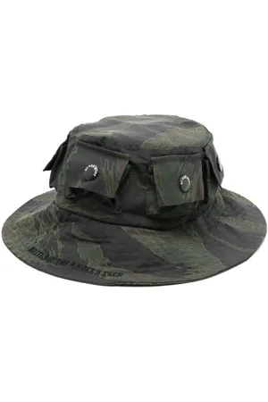 MOSTLY HEARD RARELY SEEN Camouflage-print cotton bucket hat