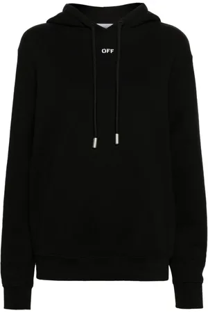 OFF-WHITE Diag-stripe embroidered cotton hoodie