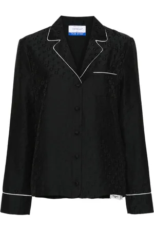 OFF-WHITE Monogram-jacquard pajama top
