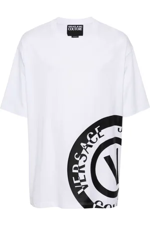 VERSACE Logo-print cotton T-shirt