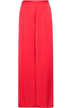 FORTE FORTE Star-jacquard satin trousers