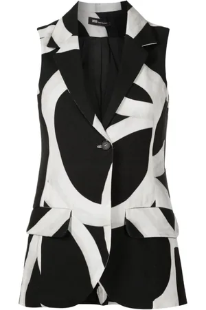 Uma Raquel Davidowicz Geometric-print sleeveless blazer
