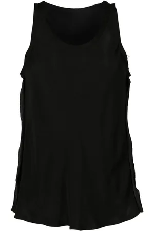 Uma Raquel Davidowicz Slide frayed crepe tank top