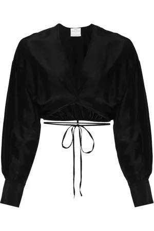 FORTE FORTE Cropped silk blouse