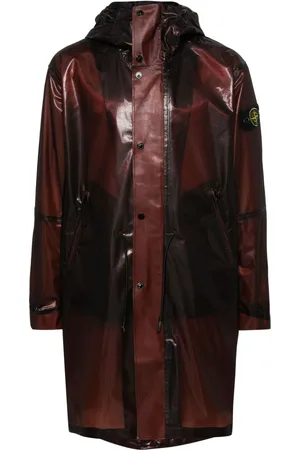 Plum coat with Compass motif