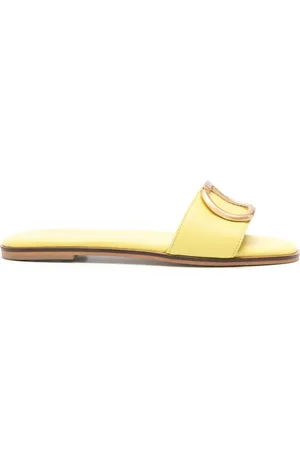 Twin-Set Logo-plaque leather slides