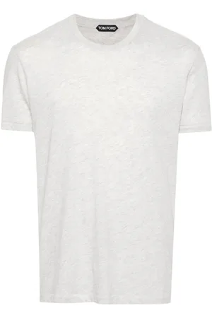 Tom Ford Logo-embroidered mélange T-shirt