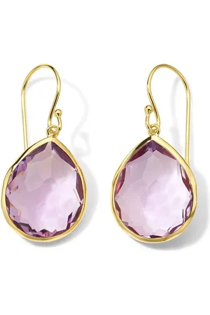 Ippolita 18kt yellow Rock Candy amethyst teardrop earrings