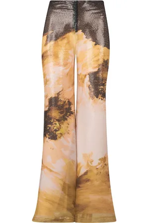 Silvia Tcherassi Avellino floral sequinned trousers