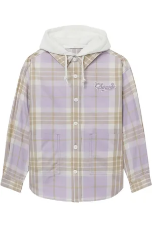 Chocoolate Logo-appliqu?? plaid jacket