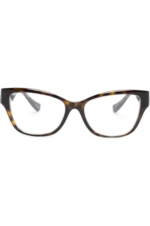 VERSACE Logo-plaque cat eye-frame glasses