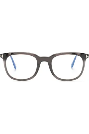Tom Ford Logo-plaque round-frame glasses