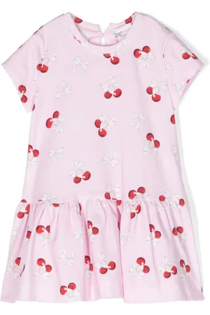 MONNALISA Bow-print dropped-waist dresss