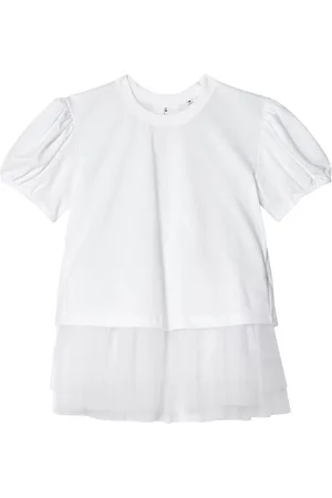 NOIR KEI NINOMIYA Tulle-layer cotton T-shirt