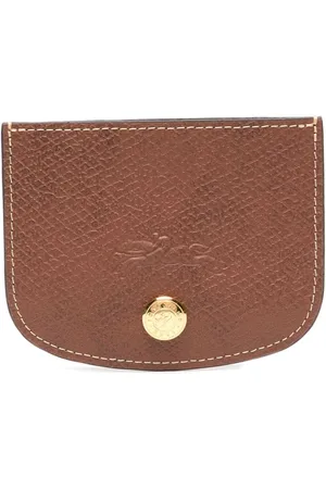 Longchamp Épure logo-embossed leather cardholder