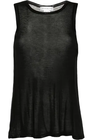 Victoria Beckham M??lange lyocell tank top