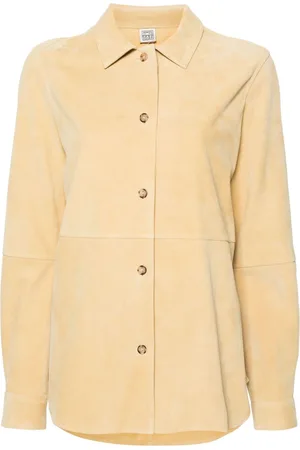 Totême Long-sleeved suede shirt