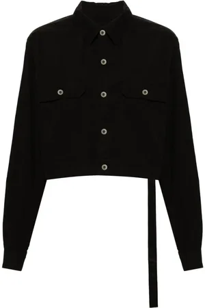 Rick Owens Cape-sleeve cropped shirt jacket