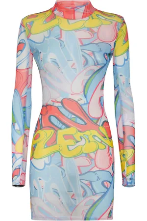 Philipp Plein Bombing Graffiti-print mini dress