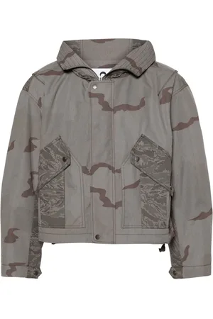Marine Serre Camouflage-print hooded jacket