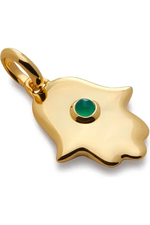 Monica Vinader Hamsa Hand onyx pendant charm