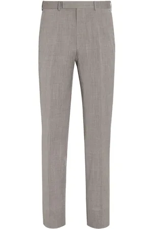 Ermenegildo Zegna Trofeo wool-silk seersucker trousers