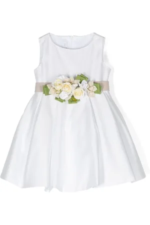 COLORICHIARI Floral-appliqu?? belted dress