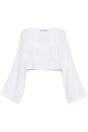 FAITHFULL THE BRAND Eilish bell-sleeve linen top