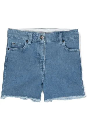 Stella McCartney Frayed-hearts denim shorts