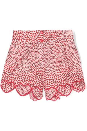 Stella McCartney Heart-print cotton shorts
