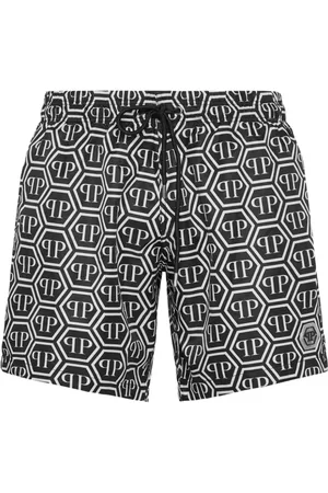Philipp Plein Monogram-print swim shorts