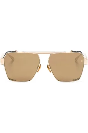 Balmain Eyewear Logo square-frame Sunglasses - Farfetch