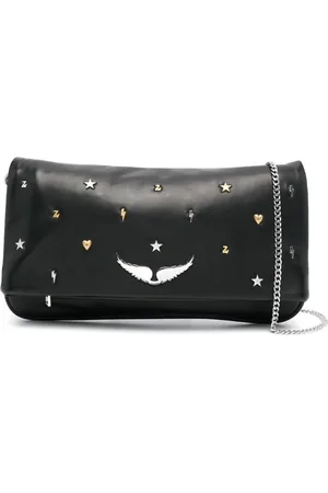 Zadig & Voltaire Rock Lucky Charms leather clutch bag