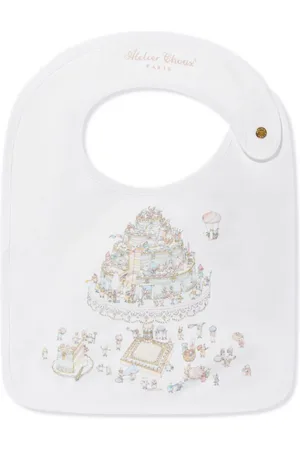 Atelier Choux Le G??teau-print satin bib