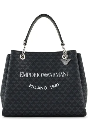 Emporio Armani Milano 1981 logo-print tote bag