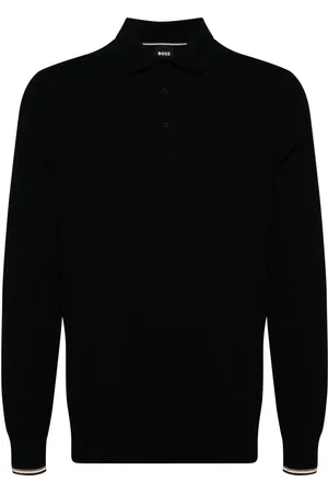 HUGO BOSS Knitted organic-cotton polo shirt