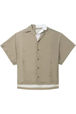 Kolor Contrast-collar layered shirt