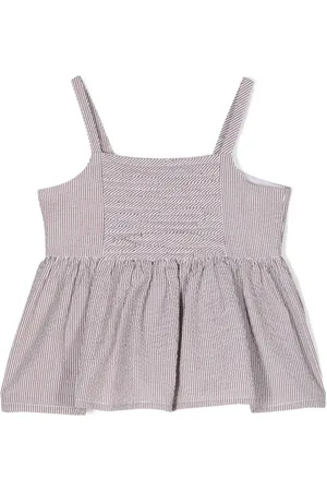 Il gufo Striped seersucker tank top