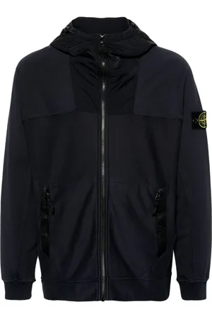 Stone Island Panelled zip-up hoodie
