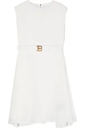 Balmain Logo-print belted dress