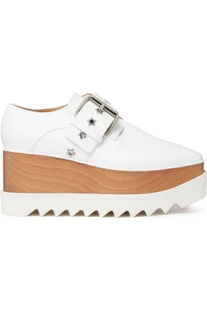 Women White Sneak-Elyse Platform Shoes