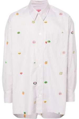 Kenzo Fruit Stickers striped shirt