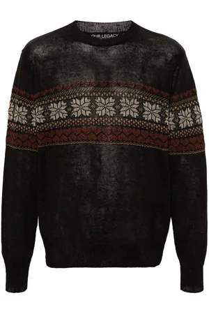 OUR LEGACY Patterned intarsia-knit jumper
