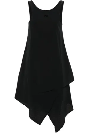 Y-3 Layered asymmetric mini dress