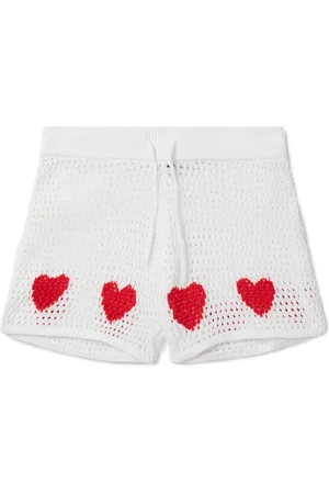 Stella McCartney Heart-motif crochet shorts